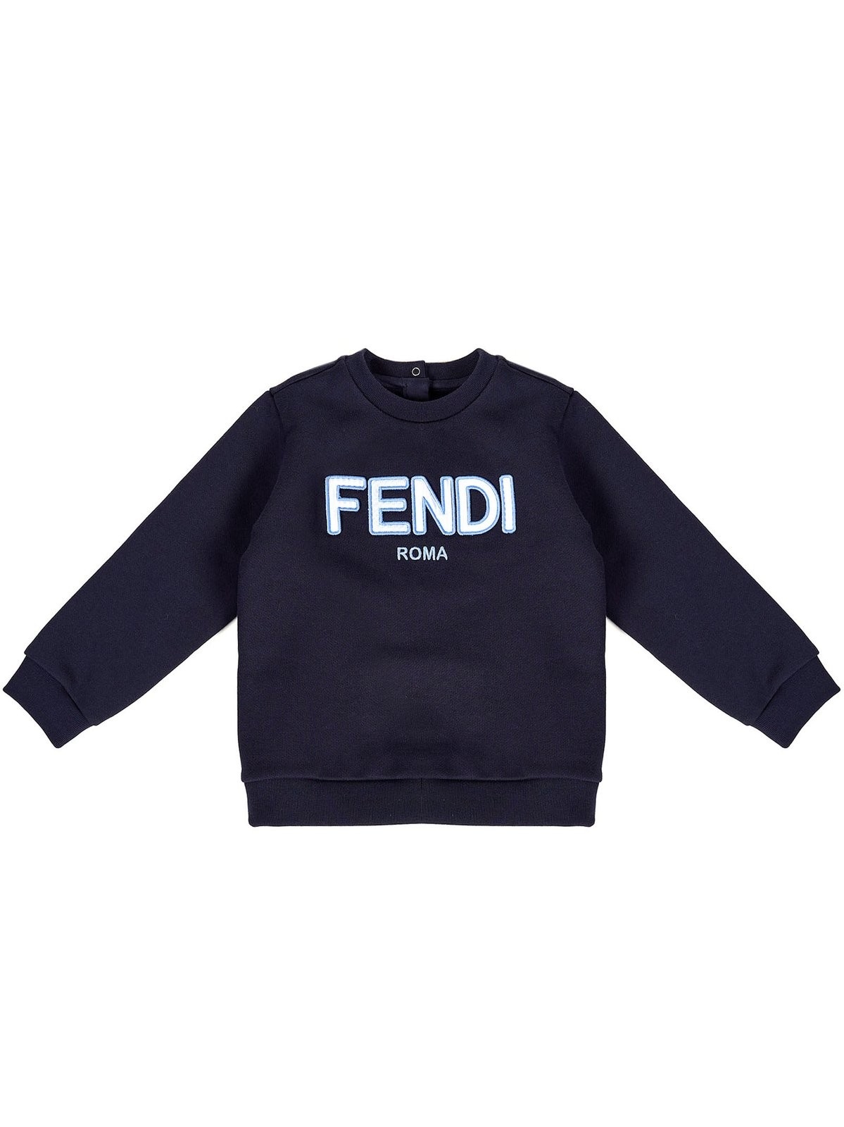 Fendi Kids Fendi Kids Logo Embroidered Crewneck Sweatshirt